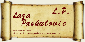 Laza Paskulović vizit kartica